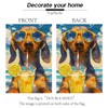 TopPacific Dachshund Garden Flag Summer Beach Garden Flag 12x18 Vertical