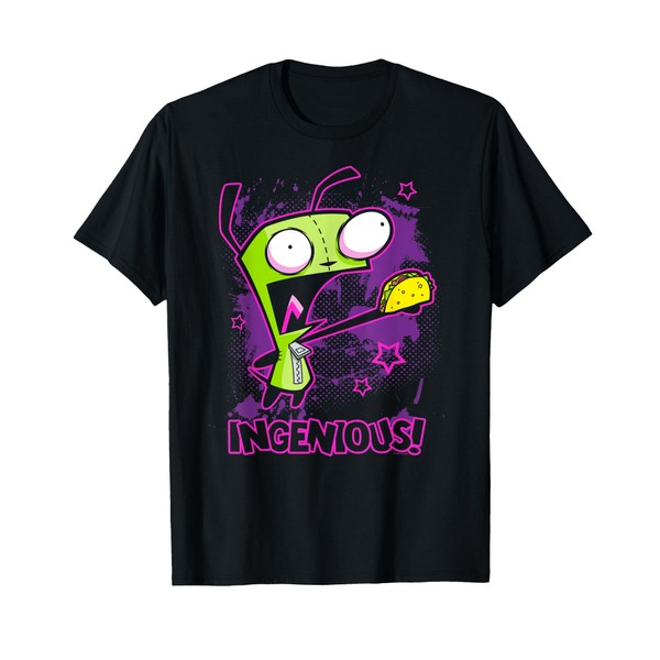 Invader Zim Ingenious Taco Gir Y2K Cartoon T-Shirt