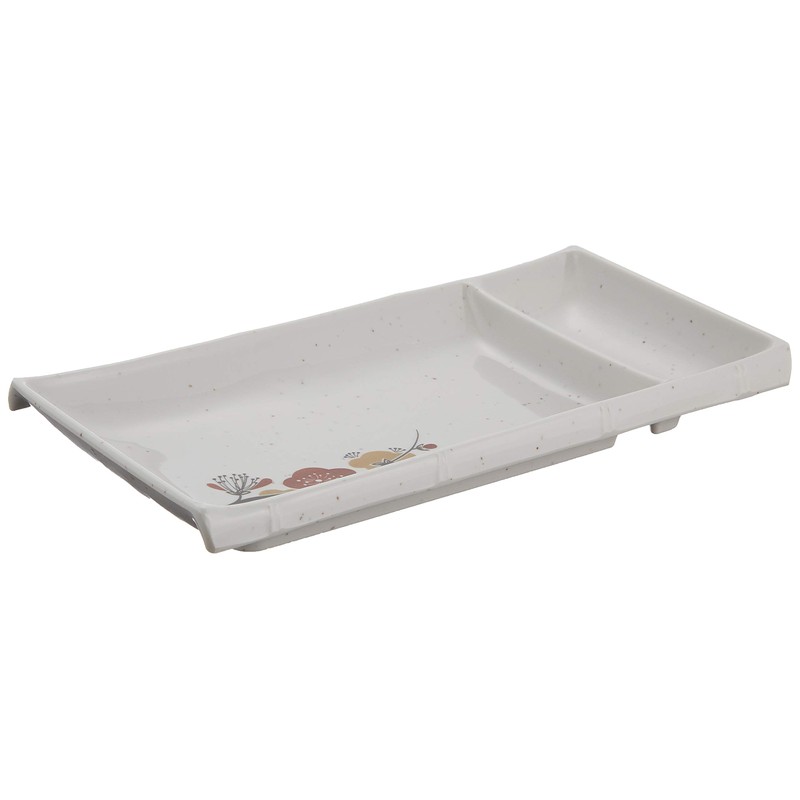 ENTEC 竹形 刺身皿 元禄梅 U-32