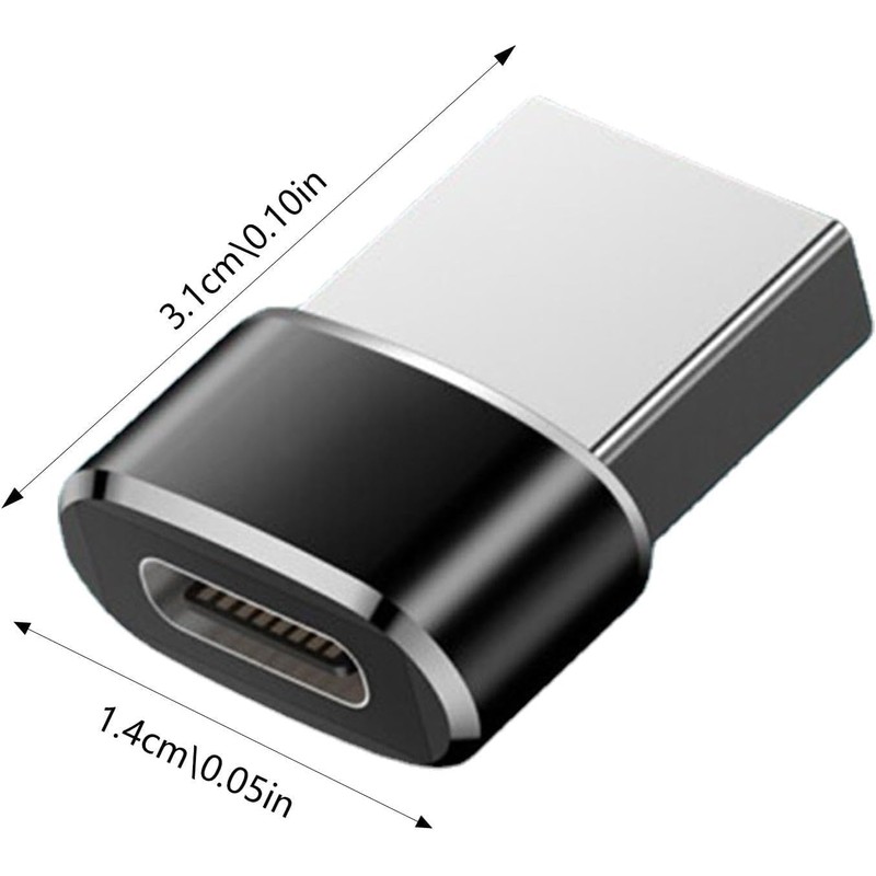 Balck Usb C to Usb Adapter, Quick Charging Usb C