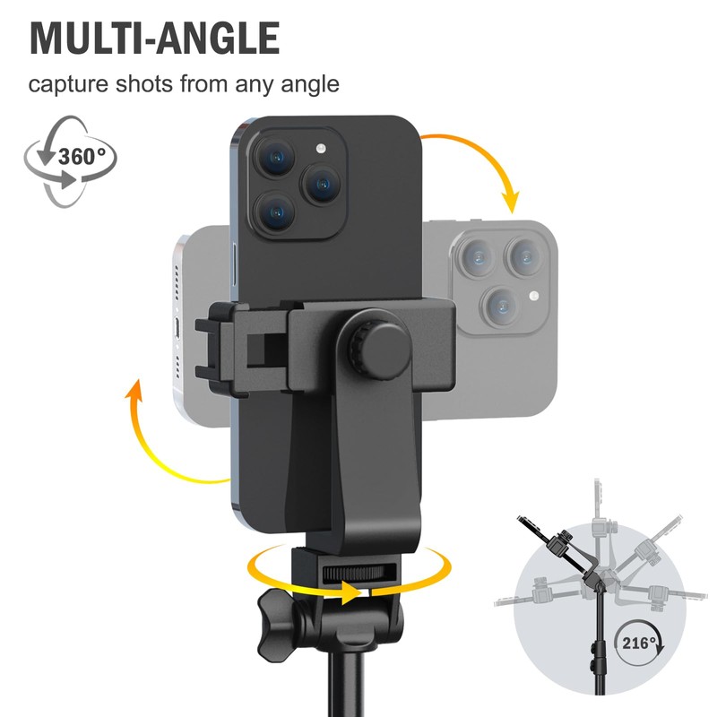 Liphisy 64” Tripod for Cell Phone & Camera, Phone Tripod