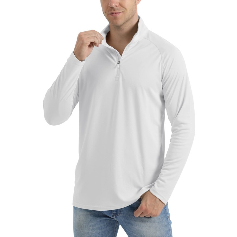 EKLENTSON Men's Shirts UV Rash Guards Long Sleeve Stretch Lightweight