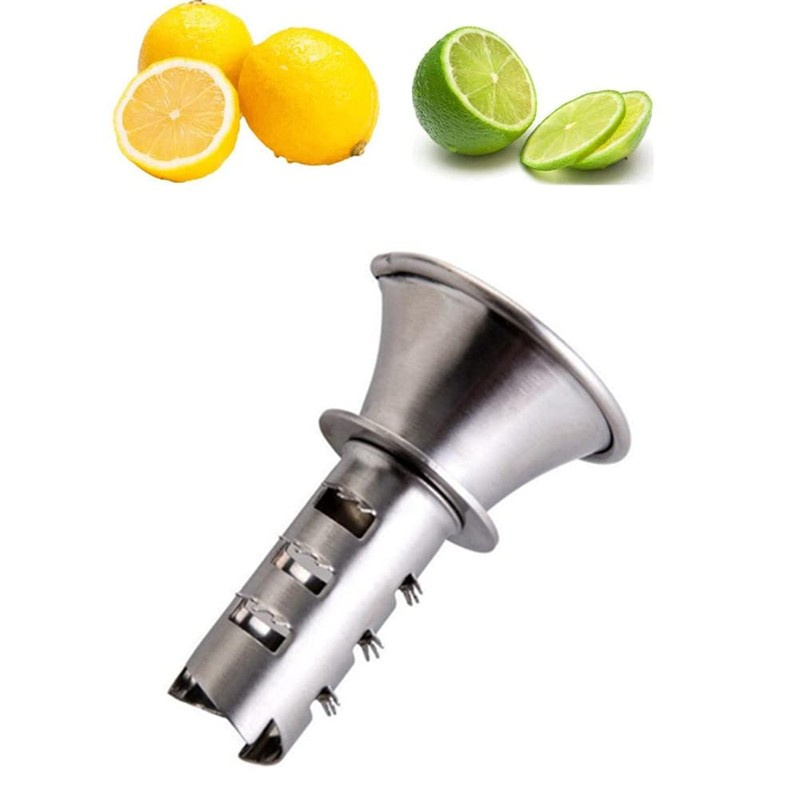 Stainless Steel Manual Lemon Juicer Squeezer Reamer, Hand Held Citrus