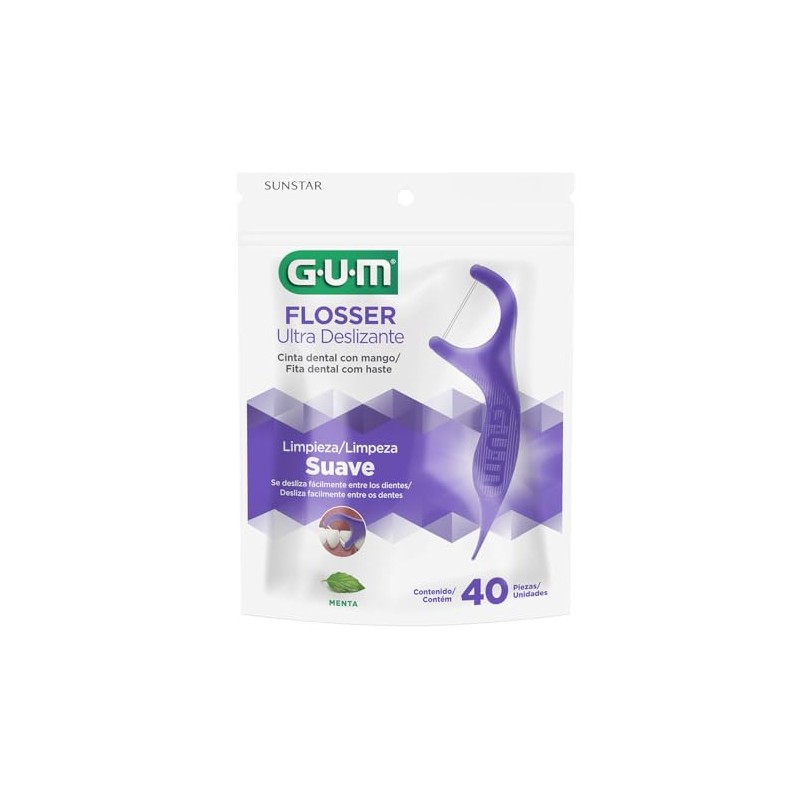 GUM® - Hilo Dental con Soporte y Sabor Menta -