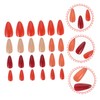 FOMIYES 24pcs Nude Press Nails Minimalist False Nails for Women