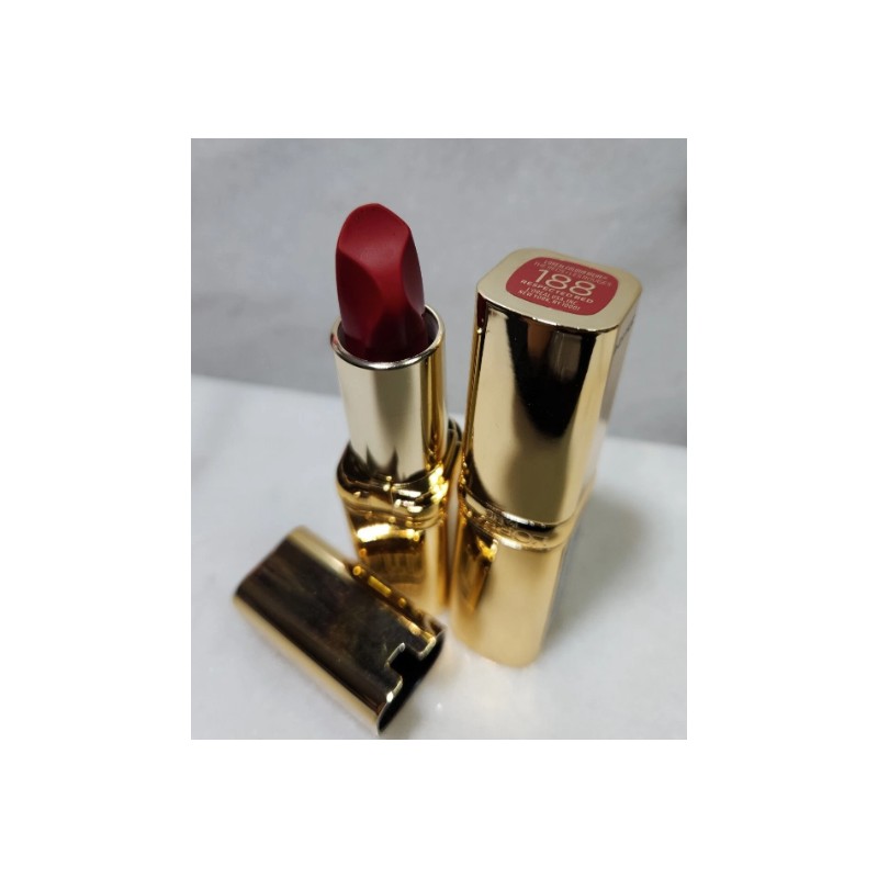 2-Loreal Colour Riche Lipstick . Respected Red #188.