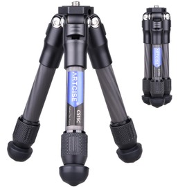 ARTCISE Mini Carbon Tripod, Lightweight and Compact, Carbon Fiber Tabletop Travel Tripod, Convenient to Carry, DSLR/SLR and Digital, Load Capacity 22.0 lbs (10 kg)