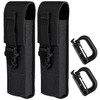 bvya 2 Pack Tactical Molle Flashlight Pouch Holster Case Belt
