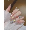 36Pcs 3D Gold Nail Charms Rhinestones Shiny Nail Crystal Diamonds