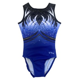LIL'FOX Gymnastics Leotards for Girls - BLUE PHOENIX - Kids Dance, Tumbling, Acrobatics, Gymnastics Equipment