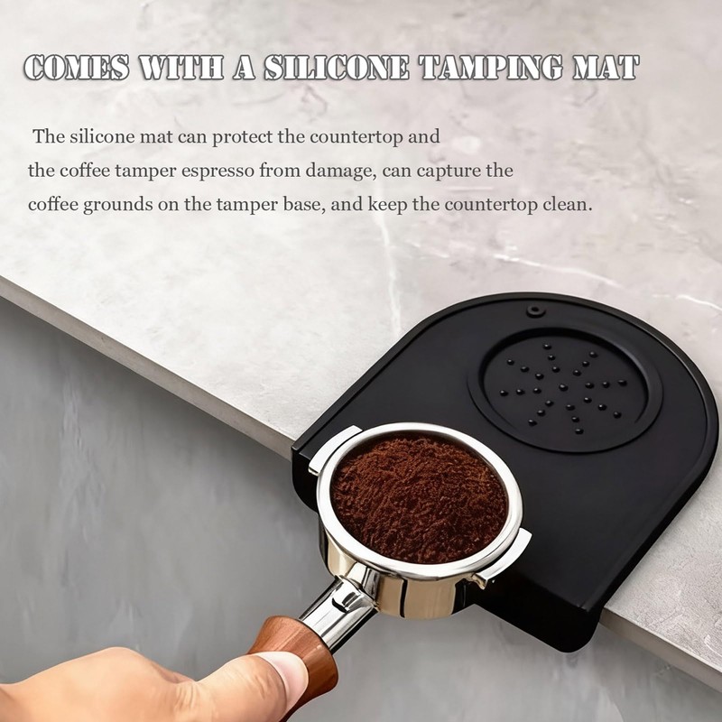 LeLehome 51mm Espresso Tamper Set, Calibrated Spring-Loaded Coffee Tamper with
