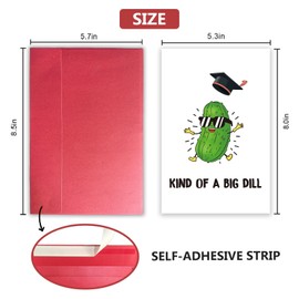 Funny Pun Graduation Card for College Graduate, Kind​ Pickle Congrats Graduation Card for Pickle Lover.
