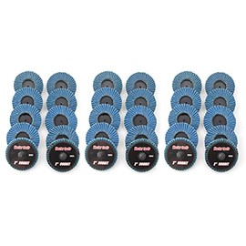 VCT (30pk) 2" Inch 80 Grit Flap Sanding Disc Wheels Type R-Lock Twist Lock Disk Includes Free R-Lock Mandrel