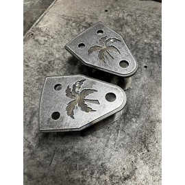 Mfab Traction Bar Mounts With Palm Tree Overlays (5/8” Bolt Hole)