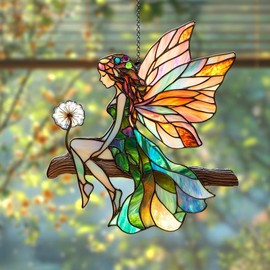 Fairy Acrylic Suncatcher Lightcatcher Enchanted Forest Fairy Window Hanging Elf Ornament Fairy Garden Lover Gift