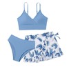 Bikini da bambina, bikini per adolescenti, 3 pezzi, con parte
