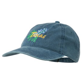 e4Hats.com Texas State Bluebonnet Flower Embroidered Cap - Navy OSFM