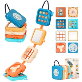 SOSUSHOE Busy Board for 1 Year Old, Travel Toys for Toddler 1-3 on Plane Car, Montessori Busy Board Busy Cube, Toys for 1 Year Old Boy Girl, Valentine Gifts for Kids