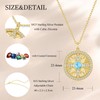 FANCIME Turquoise Star Necklace for Women 14K Gold Plated 925