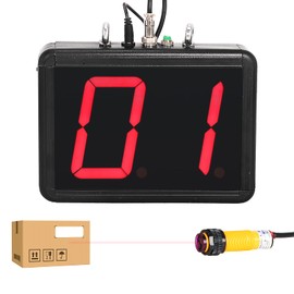 YMJOINMX Led Digital Counter Count Up to 99 with Infrared Sensor Conveyor Counter People Visitor Counter 4in Red Number Display Counter for Factory Production Line 110-220V