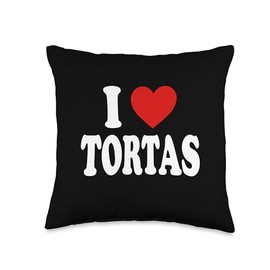 I HEART LOVE Tortas Throw Pillow