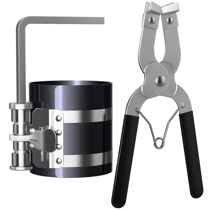 Moker Piston Ring Compressor Tool,Car Engine Piston Ring Installer Removal