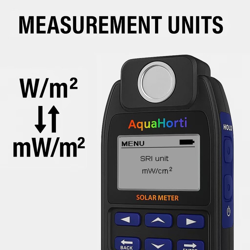 AH-SOL Solar Power Meter – High Precision Digital Solar Irradiance