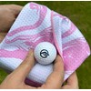 Marble patterned Golf Towel with Carabiner Clip, 50 x 30