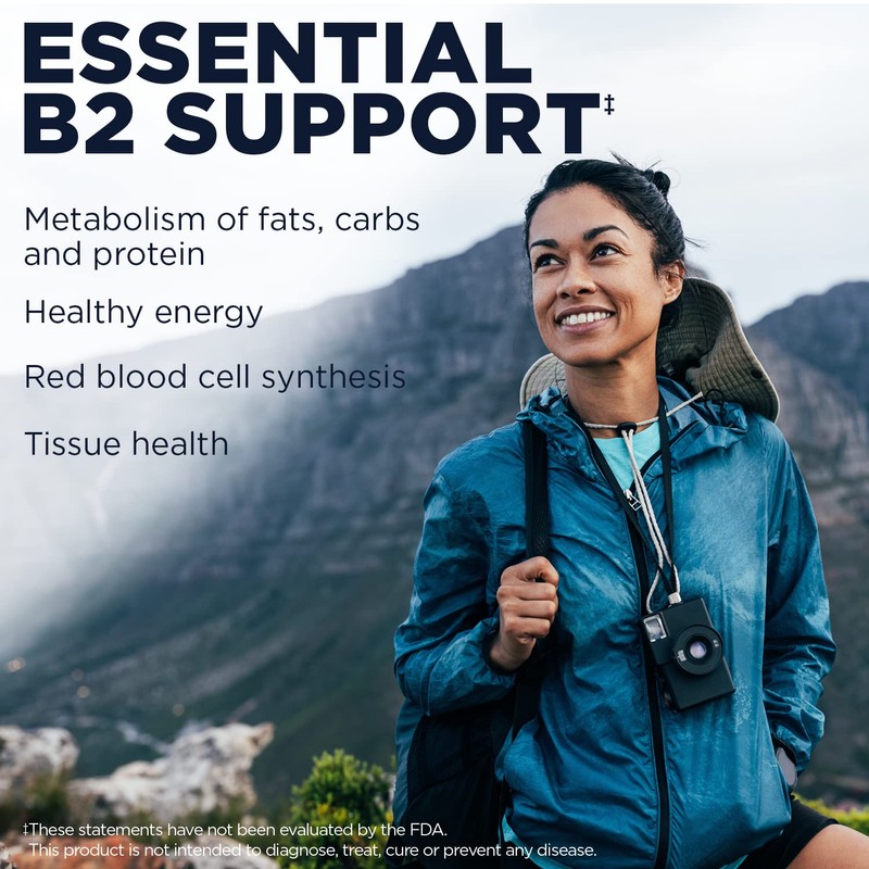 KAL Vitamin B2 100mg, Riboflavin B2, Healthy Energy and Metabolism