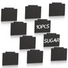 10 Pcs Labels for Baskets, Black Premium Bin Basket Labels