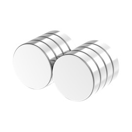 FamouSheen Super Strong Disc Neodymium Magnet - 1.00”D x 1/4”H - 8 Pack Rare Earth Magnets,Extremely Powerful Large Round Magnets for Fridge, Dry Erase Board, Crafts, Office, Whiteboard, Science