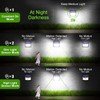 CLAONER Solar Lights Outdoor, [128 LED/4 Packs] Solar Motion Sensor
