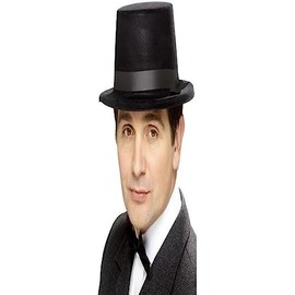 Smiffys Flocked Topper Black Hat