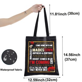 BWWKTOP Hadestown Musical Tote Bag Hadestown Broadway Gifts Hadestown Musical Merchandise Hadestown Theatre Shoulder Bag, I'm Coming, One Size