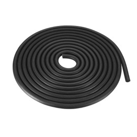 TOP-VIGOR Foam Rubber Weather Seal Strip, 10mm Dia x 3 M(L) Round Solid Rubber Weather Stripping O Type Tubing Door Seal Strip for Door, Window, Cars, Home