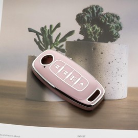 WTSHOPME Key Fob Cover Compatible with Nissan Rogue Pathfinder kicks Sentra Versa Ariya 4 Buttons 2023 2024 2025 Smart Key