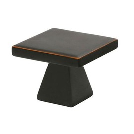 Podium Square Knob Size: 1.25" H x 1.25" W x 1.13" D, Finish: Black