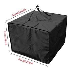 Zulux Outdoor Cushion Storage - Durable 210D Patio Cushion Bag with Zippered Closure and Handles - 32" x 32" x 24" Capacity