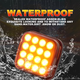 AIWARGOD 2pcs Wireless Magnetic LED Truck Tail Light Trailer Rear Lights Signal Warning