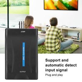 BNC to HDMI Adapter Female CVBS BNC HDMI Coaxial Connector Coaxial Composite Analog Video Audio Input 1080P Output HDCP Hook Security Camera DVR