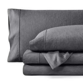 Bare Home Twin Sheet Set - 1800 Ultra-Soft Microfiber Twin Bed Sheets - Double Brushed - Deep Pockets - Easy Fit - Extra Soft - 3 Piece Set - Bed Sheets (Twin, Heathered Grey)