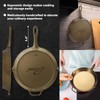 iLiving Seasoned Modern Heirloom Mirror Polished Cast Iron Skillet Pan