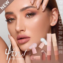 4-in-1 Eyeshadow Stick, Waterproof Anti-fouling High Gloss Silkworm Pen, Pearl Luster 4 Level Eyeshadow Stick Set, Glitter Eyeshadow Eyeshadow Eyeliner, Korean Makeup, Strong Adhesion, Korean