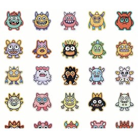 Unbranded 10 Random Adorable Cute Monster Stickers