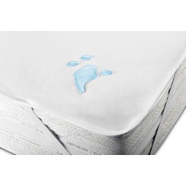 Blue Moon Waterproof Mattress Protector - Breathable Cotton Pad, Moisture Protection, Incontinence Pad, Anti-Allergy, Anti-Mite, Machine Washable (90 x 200 cm, Set of 2)