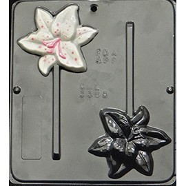Day Lily Lollipop Chocolate Candy Mold 3388