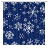 Fitumiw Winter Snowflakes Christmas Shower Curtain 72" x 72" Snowflake