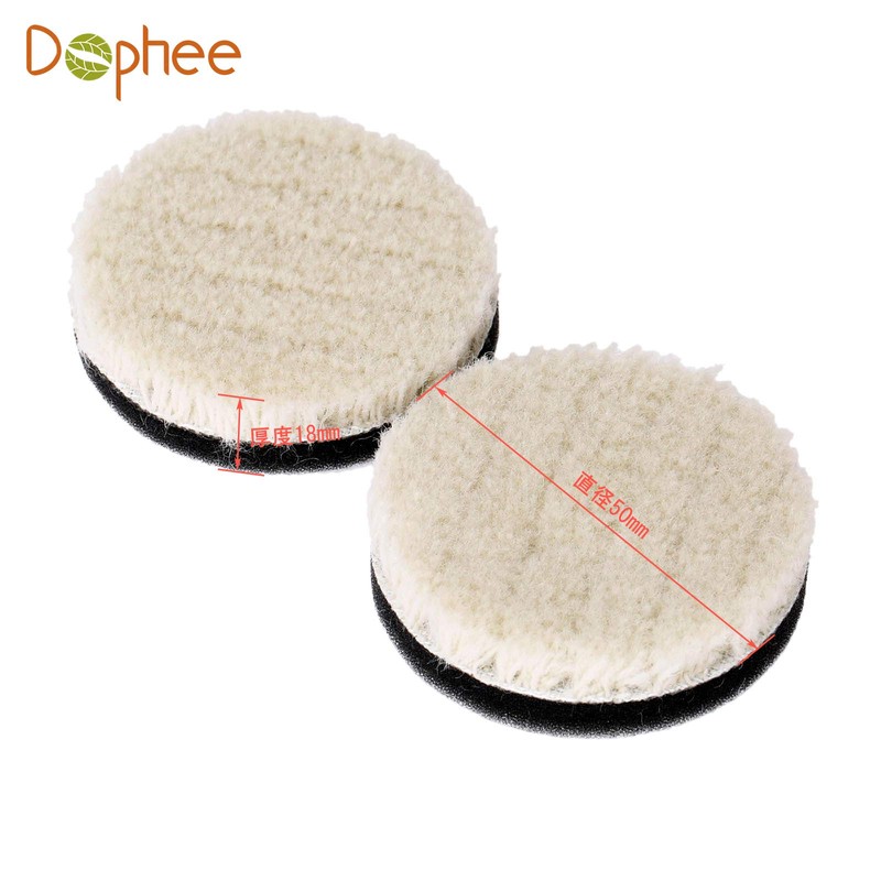 車磨き用 人造ウールバフ 人造ウールパッド 研磨パッド 50mm 細目 2個セット ボディー磨き用バフ 洗車用 車磨き