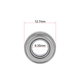 sourcing map R188 Ball Bearing 1/4" Bore 1/2" OD Stainless Steel Z2 Lever (2 Quantity)