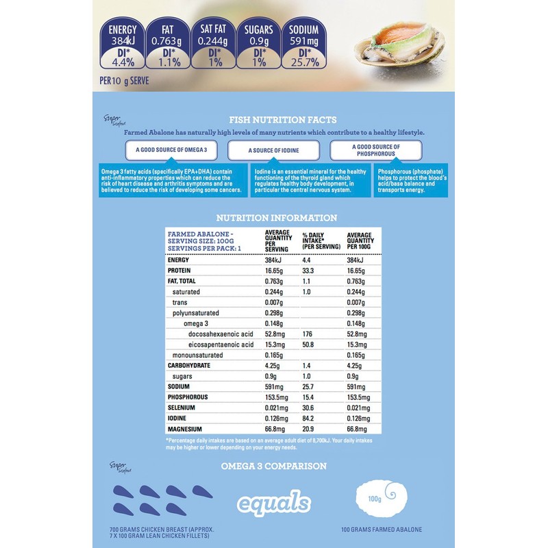 Southsea Australian Abalone Canned 15 oz 澳洲極品鮑魚